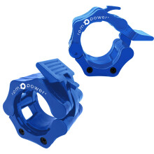 RPM Power Lockjaw Barbell Collars (Pair) - Barbell Clamp Ultra Lock Collars - 2 Inch Quick Release (Blue)