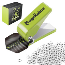 MageRabbit Dart Flight Hole Punch Tool, Dart Flight Hole Punch with 100 Metal O Rings, Dart Accessories Puncher for PET Flights,Dart Flight Punch Too