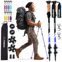TrailBuddy Walking Poles - Pack of 2 Lightweight, Adjustable Trekking Poles for Hiking, Camping & Backpacking - Walking Sticks w/Cork Grip and Padded