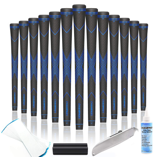 CHAMPKEY Premium Rubber Golf Grips 13 Pack  High Traction and Feedback Rubb