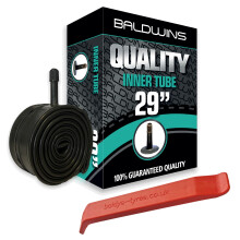 Baldwins Bike Inner Tube 29 x 2.20 to 2.40 Schrader Valve & BALDY'S TYRE LEVER