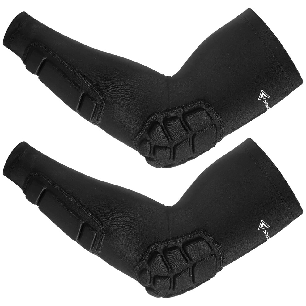 Newbyinn Padded Arm Sleeves 2 Pack Crashproof Elbow Forearm Pads Compressio