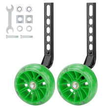 FORTOP Bike Stabilizers Training Wheels, Pair of Heavy Duty Rear with Stabilizers Mounted Kit for Single Speed Bicycle with 12 14 16 18 20 Inch (Gree