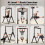 WATBKHE Power Tower Pull Up Dip Station Foldable Pull Up Bar Station Adjust 5