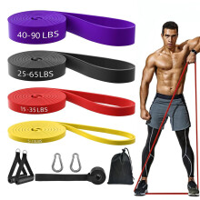 Resistance Bands Set, ibforcty Pull Up Assist Bands with Door Ancher and Handles, 4 Different Levels Workout Bands for Fitness Training, Body Stretch