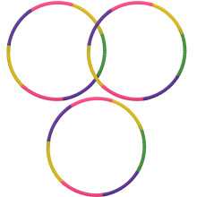 3 PCS Hula Hoops for Teens Detachable Teens Hula Hoops 7Section Durable MultiColor for Fitness Dance Outdoor Play Gym Class School Sports