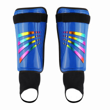 Football Shin Pads | Ankle Protection Kids Shin Pads | Non Slip Adjustable Straps Soccer Shin Guards Boys Girls | Glitter Rainbow Shin Guards Kids 5-