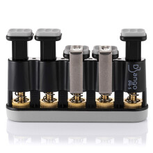 Django Hand Exerciser Strengthener 5 Finger Grip Adjustable for Guitar Musicians Athletes Rock Climbers and Physical Therapy Includes 3 Resistanc