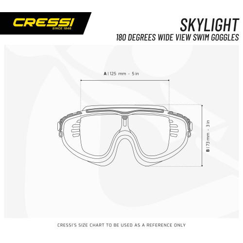 Cressi Cressi - Skylight Goggles Sil,Clear/Frame Black Grey Mirrored Lens 2