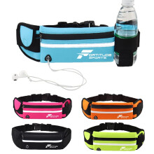 Running Belt with Phone Holder | Running Waist Pack for Phones, Headphones and Water Bottle | Waterproof Running Belt for Women and Men (Pink)