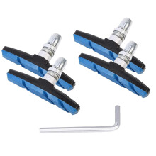 PLATTBK Bike Brake Pads 2 Pairs with Installation Tool No Noise Long 70mm Rubber Durable V-Brake Pads for Mountain Bicycle