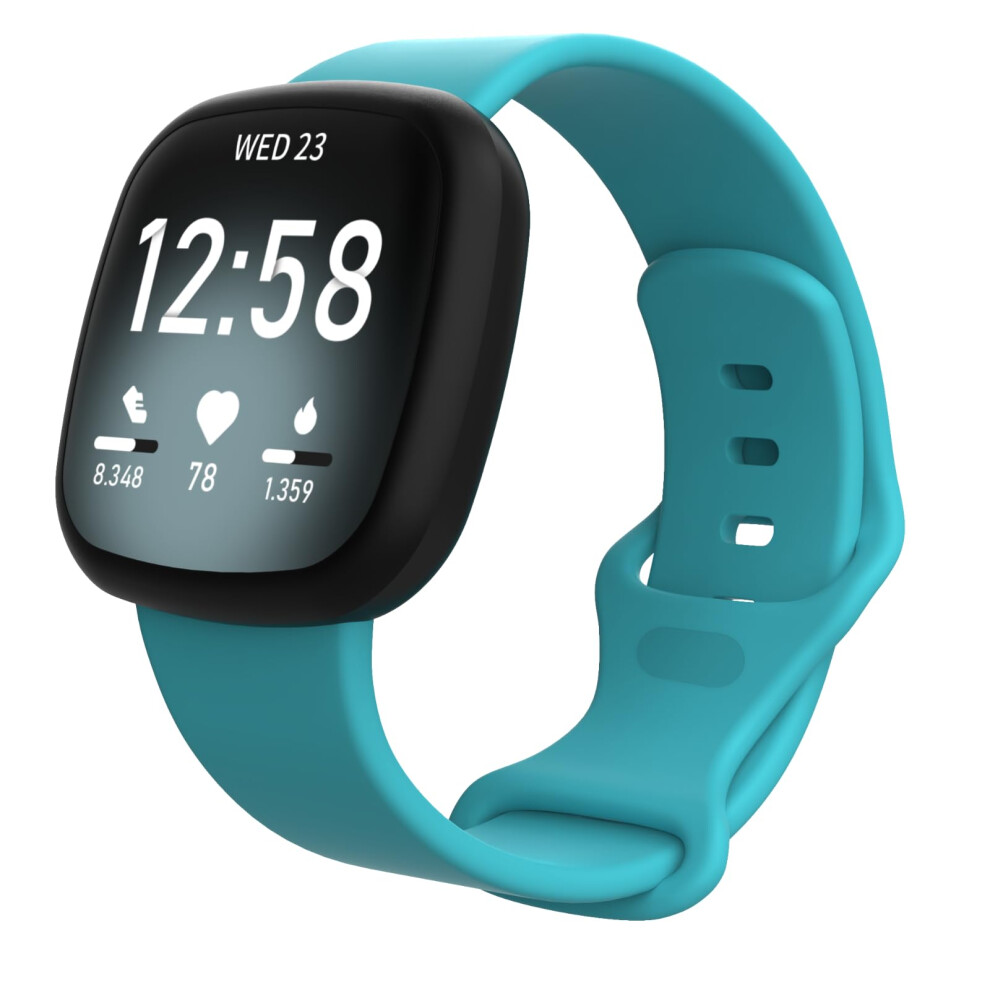 Panda Bobo Compatible With Fitbit Versa 4/ Versa 3, Fitbit Sense/Sense2, Soft Silicone Wrist Strap Replacement Watch Band (Small, Teal) Blue 79826532