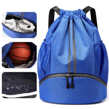Veki Drawstring Gym Bag Waterproof, Sports Backpack with Shoe Compartment, Large Sport Gym Bag with Dry Wet Separation, Drawstring Backpack with Mesh