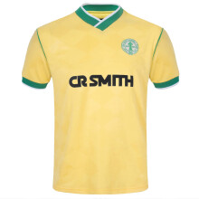 Celtic FC Mens Away Retro Shirt Yellow Small