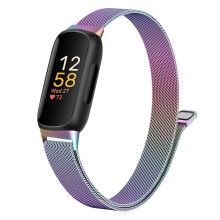 Faliogo Metal Strap Compatible with Fitbit Inspire 3 Strap for Women Men - Adjustable Stainless Steel Loop Sport Band for Fitbit Inspire 3 Fitness Tr