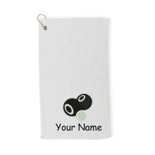 Personalised Lawn Bowls Towel – Embroidery and Clip 100% Ringspun Cotton Lawn Bowls Accessories - Lawn Bowls Gift - Christmas Lawn Bowls Gift, Green