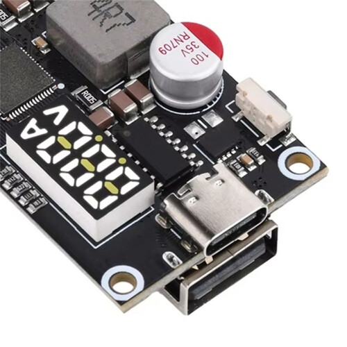 45W 2-6S Snabbladdning Mobil Strömmodul PD QC Snabbladdare DIY-Kretskort Stöder Litiumbatteri Typ C+USB 2