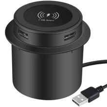 Fast Wireless Charger - Desktop Embedded Fast Wireless Charger with USB Port 30W Universal