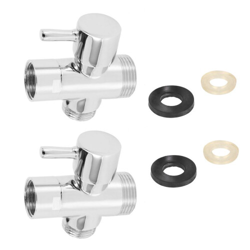 2X SOLID diverter 3-way diverter valve All 1/2 inch IPS shower system spare part, copper chrome plating