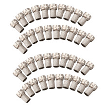 40Pcs CCTV RG6 F-Type Twist- Coax Coaxial Cable RF Connector Male