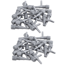 Aquarium Fish Oxygen Air Tubing Flow Control Valve 40 Pcs Gray