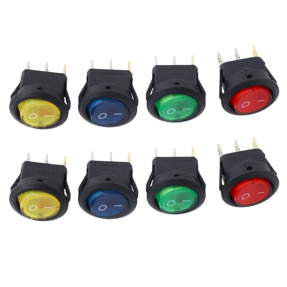 8 X 12V Led Illuminated Rocker -Off Toggle Spst Dash Car Boat Light 6031716078261