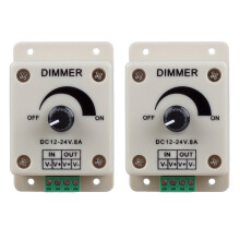 2X Controleur D'Eclairage pour Lampe LED Gradation PWM 12V-24V 8 Amp pour La Maison Le Bureau L'Usine