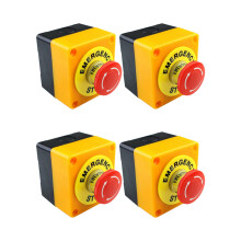 4Pcs Red Mushroom Emergency Stop Shut Off Push Button No + Nc 22mm Cnc Gecko