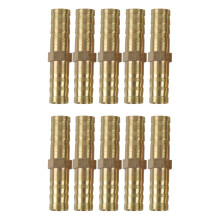 10Pcs 8mm Inner Dia Air Gas Straight Hose Pipe Barb Coupler