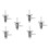 6Pcs Universal Motorcycle Right Angle Inline Fuel Filter 1/4Inch 6mm Hose Lines for 1