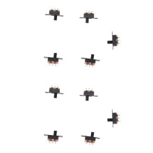 10 Pz 50V 0.5A 3 Pin 2 Posizione  / OFF 1P2T SPDT Interruttore A Scorrimento 3 Pin
