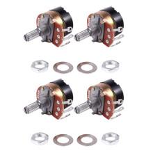 4Pcs 500K Ohm Single Linear Taper Potentiometers with /Off