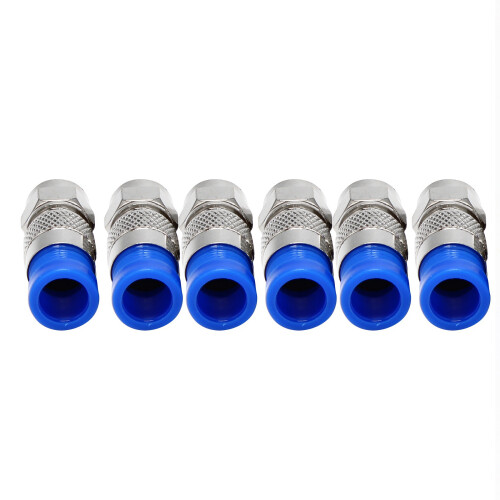 Rg6 F Type Connector Coax Coaxial Compression Fitting 40 Pack () 1