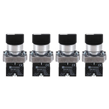 4X 22mm Latching 2 NO 3-Position Rotary Selector Select  ZB2-BE101C Black