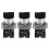 3pcs 22mm Latching 2 NO 3-Position Rotary Selector Select  ZB2-BE101C Black 1