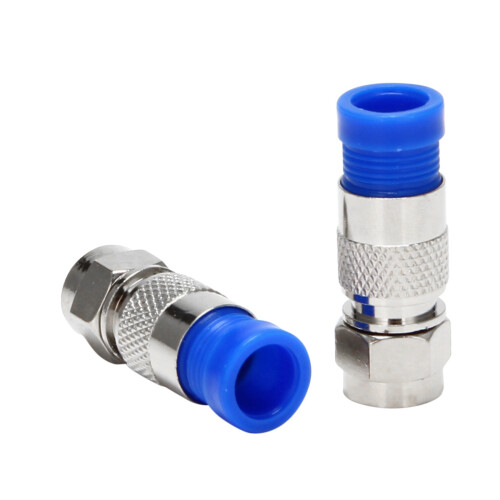 Rg6 F Type Connector Coax Coaxial Compression Fitting 40 Pack () 2