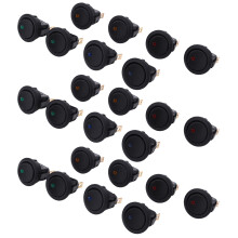 24PCS LED Dot Light 12V Car Auto Boat Round Rocker /OFF TOGGLE SPST