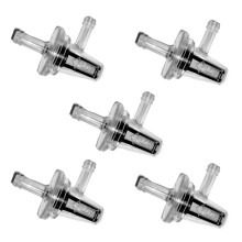 5Pcs Universal Motorcycle Right Angle Inline Fuel Filter 1/4 Inch 6mm Hose Lines for