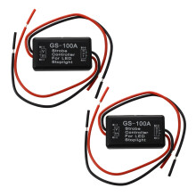 2X Modulo Intermitente del Brillo del Estroboscopico para la Luz de Freno de la Cola del Freno del LED 12-16V