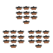 30Pcs High Knob 6 Pin 3 Position DPDT Panel Slide 0.5A 50V