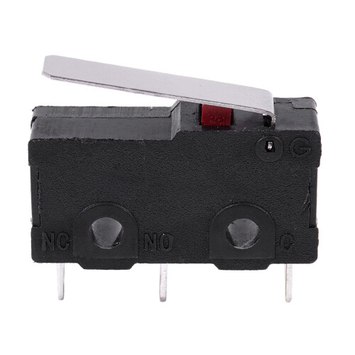 40Pcs AC 125V 250V 5A SPDT 3-Pin Momentary Plastic Micro-Limit  Black+Silver 1