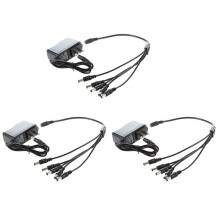 3X 9V Effect Pedal Power AC Adapter US Plug with 5 Way Chain Splitte Cable