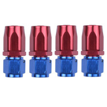 4X STRAIGHT Turbo Oil Feed Hose Fitting:AN6 8mm