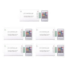 5X LED Controller 12-24V Low Pressure RF Colorful 20-Key Remote Control RGB Light Bar Dimming Controller