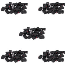 100Pcs AC 125V 250V 5A SPDT 3-Pin Momentary Plastic micro-Limit Black+Silver