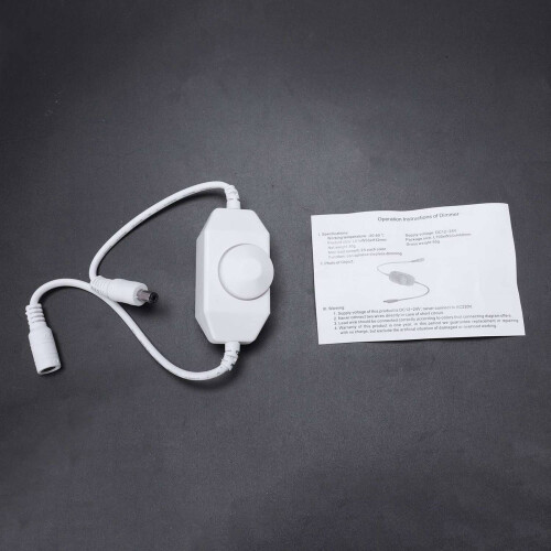 2X 12V / 24V 6A LED Dimmer Controller Adjust Brightness for Easy Color Clear, White 1