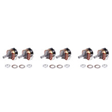 6Pcs 500K Ohm Single Linear Taper Potentiometers with /Off