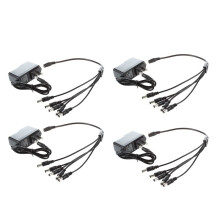 4X 9V Effect Pedal Power AC Adapter US Plug with 5 Way Chain Splitte Cable