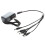 4X 9V Effect Pedal Power AC  Adapter US Plug with 5 Way Chain Splitte Cable 2