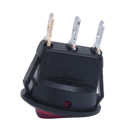 4X Rocker  Bipolar  OFF Red 3 Pins 220V 2